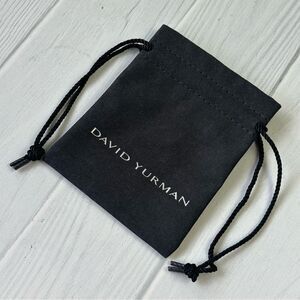 David Yurman Charcoal Gray Velvet Jewelry Drawstring Pouch Bracelet Storage Bag